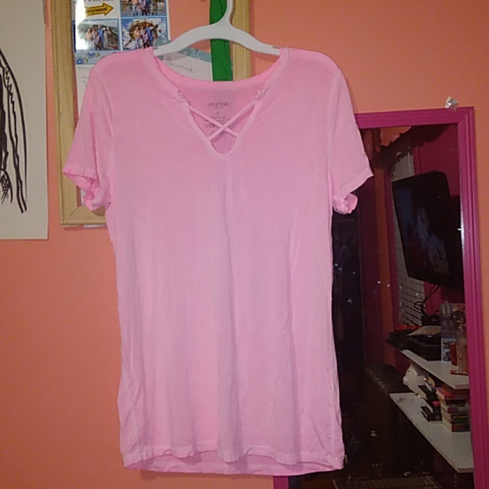An all pink shirt